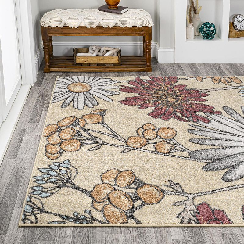 Dizi Modern Flower Rug