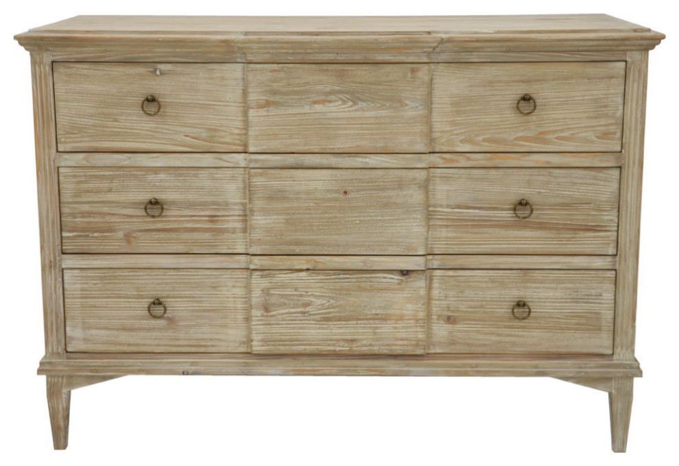 Addie Natural Accent Table   Farmhouse   Accent Chests And Cabinets   by Virgil Stanis Design  Houzz