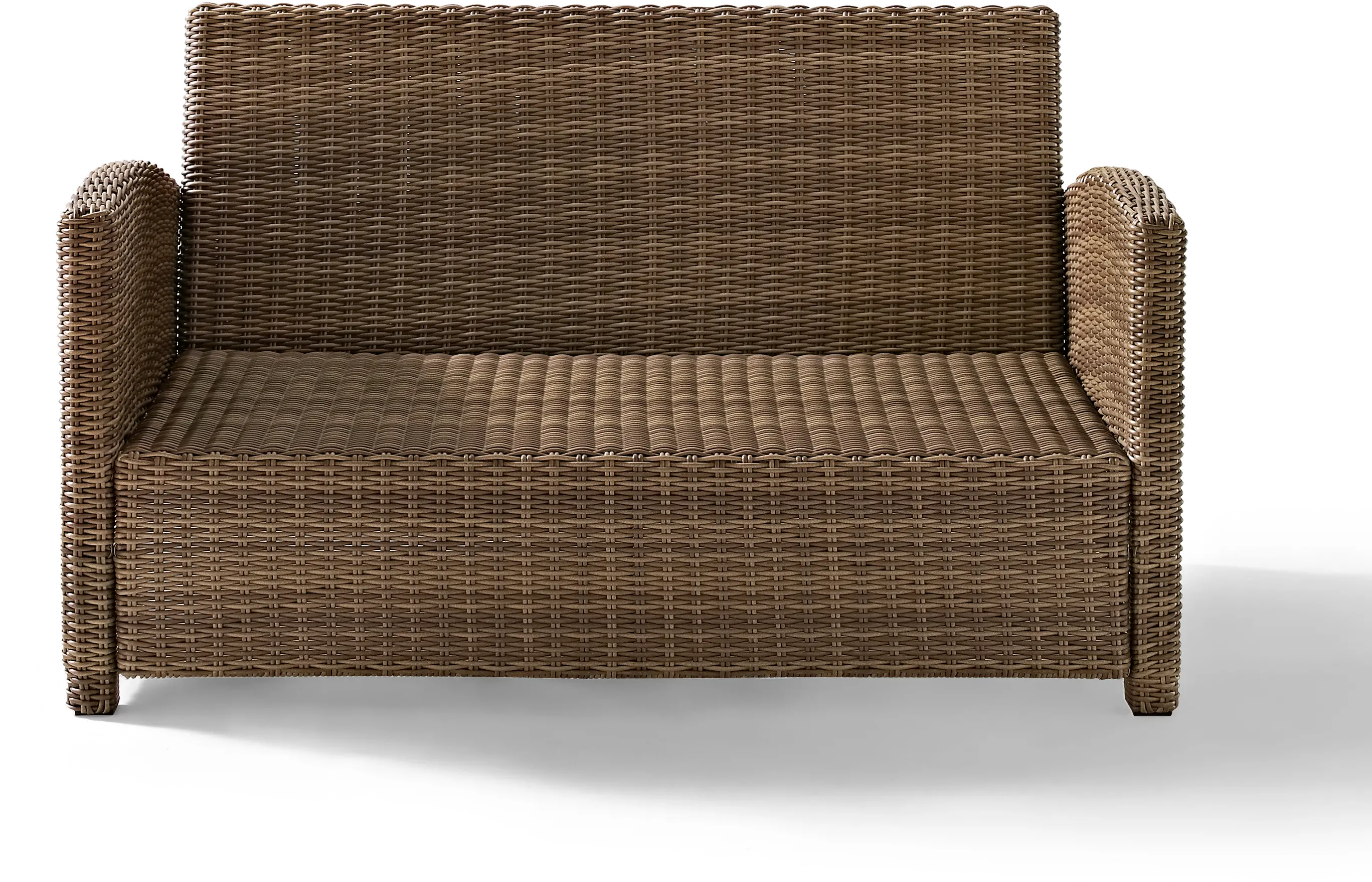 Bradenton Sangria and Wicker Patio Loveseat