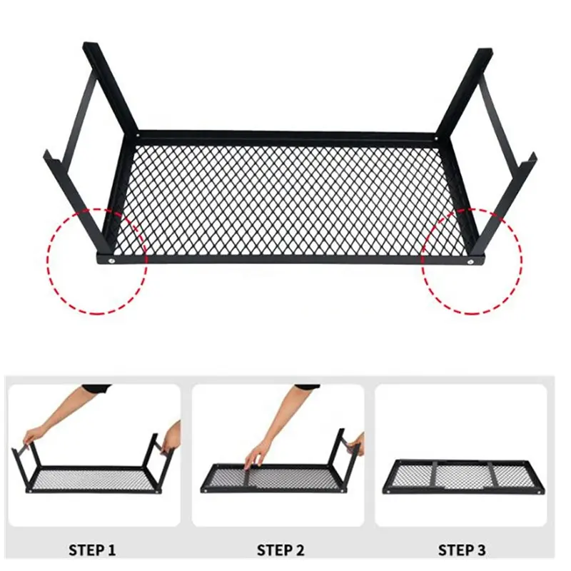 Deluxefit BBQ Camping Fire Steel Stainless Outdoor Foldable Portable Mini Travel Camping Grill for Camping