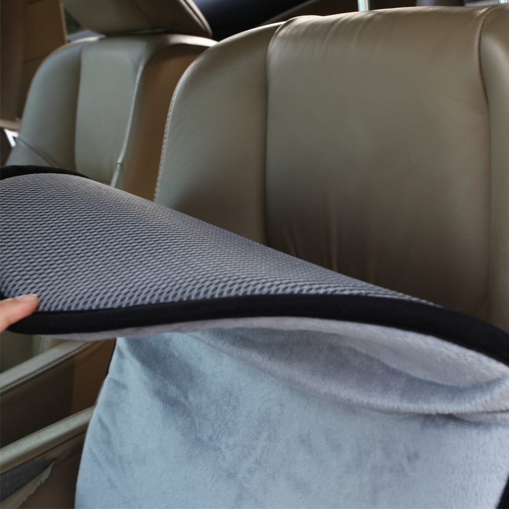 Leader Accessories Universal Car Seat Cover Cushion Grey Seat Protector Double Sides Multi-Funtional Seat Cushion for Summer and Winter Easy Instation