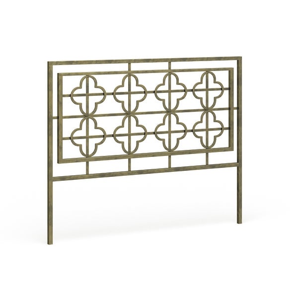 SAFAVIEH Lucina French Silver Metal Quatrefoil Headboard (Queen) - - 10328865