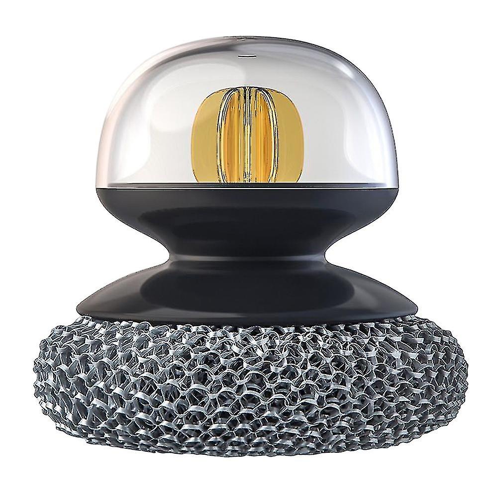 Kitchen Bamboo Fiber Steel Wire Balls With Liquid Stain Removal Non-stick Pot Scrubbing Brush Short-handled Brush