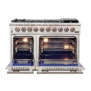 Forno Capriasca - Titanium Professional 48 in. Freestanding Gas Range FFSGS6260-48