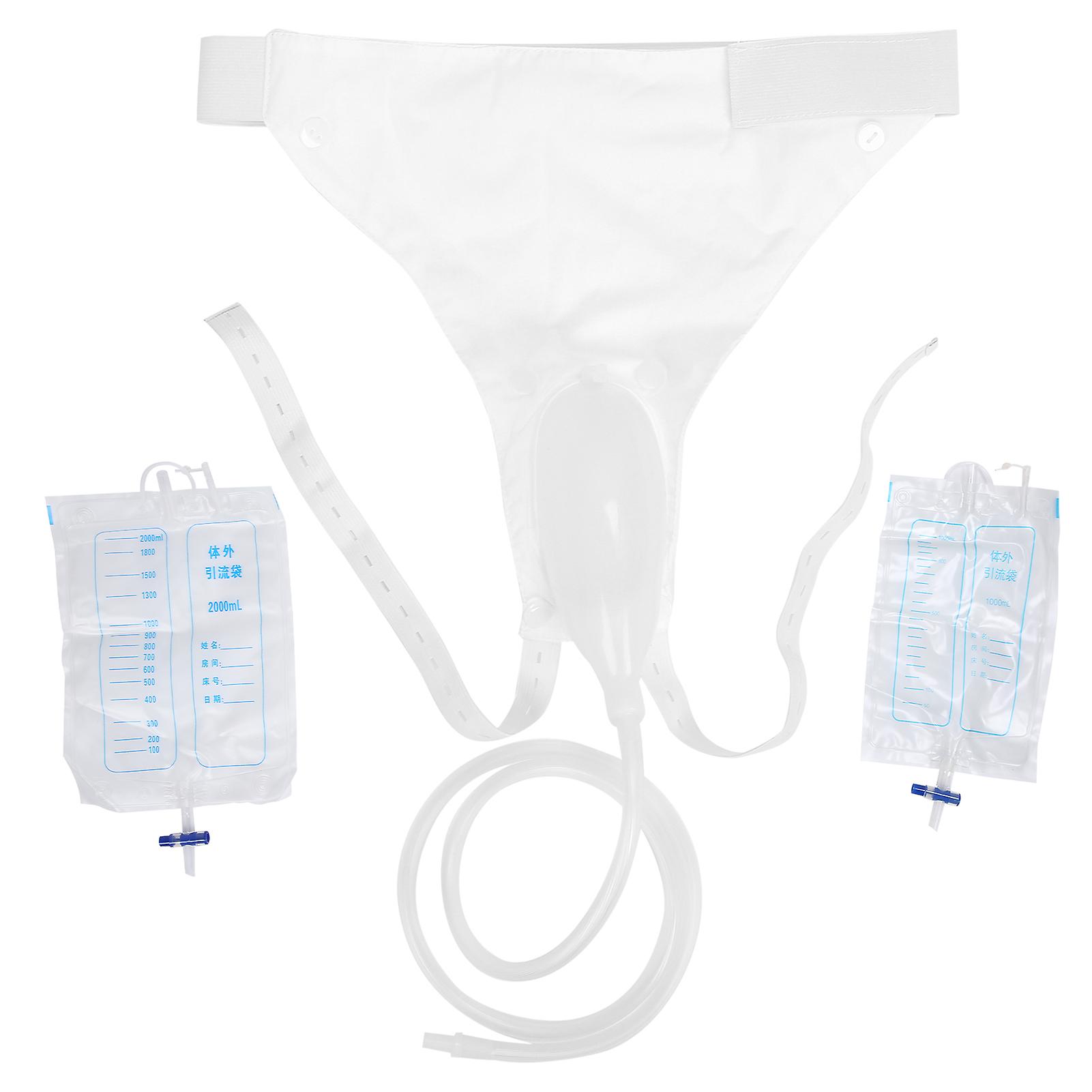 Unisex Men Women Silicone Urine Collector Wearable Urine Collection Catheter Drainage Bag