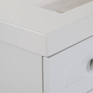 Glacier Bay Everdean 30.5 in. W x 18.8 in. D x 34.4 in. H Freestanding Bath Vanity in White with White Cultured Marble Top EV30P2-WH