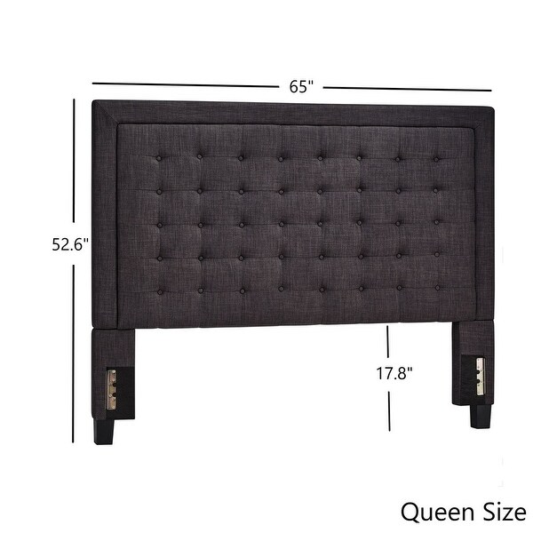 Bellevista Button-tufted Square Upholstered Headboard by iNSPIRE Q Bold - - 9391849