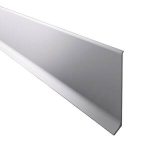 Emac Novorodapie L Matt Silver 3-18 in. x 98-12 in. Aluminum Baseboard NRLAL80PL25