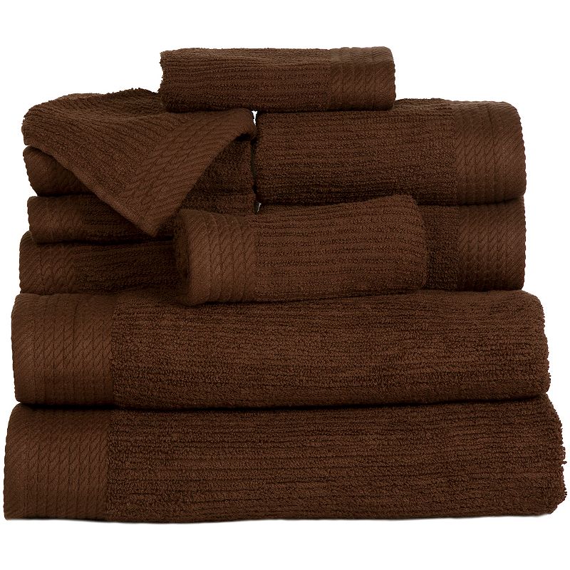 Portsmouth Home Ribbed Cotton 10-piece Bath Towel Set