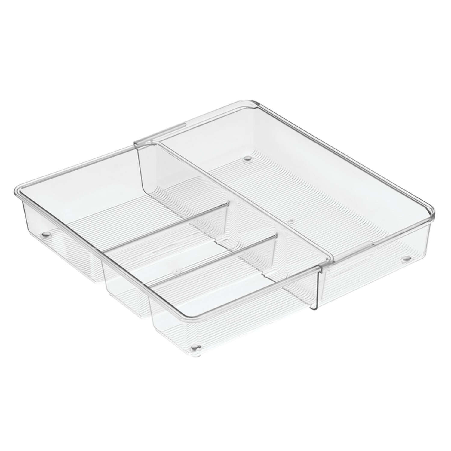 iDesign Linus 2.3 in. H X 7 in. W X 12 in. D Plastic Adjustable Expandable Drawer Organizer