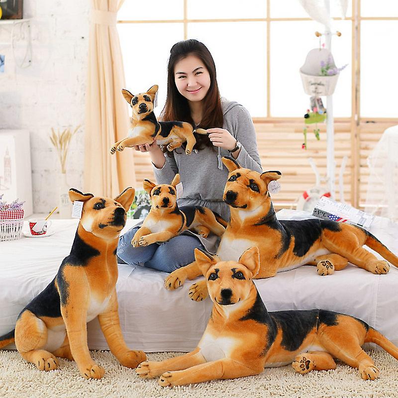 Born Pretty Stuffed Animal Plush Simulation German Shepherd Dog Doll Plush Toy Creative Stuffed Army Dog Toy Kawaii Gift For Kid Girl Boy