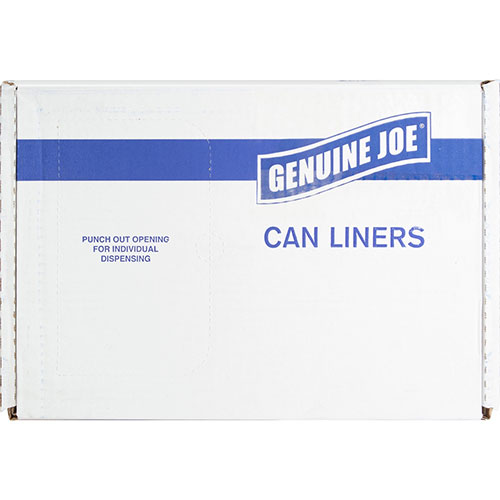 Genuine Joe High Density Clear Trash Bags | 16 Gallon， Case of 1，000 | GJO01756