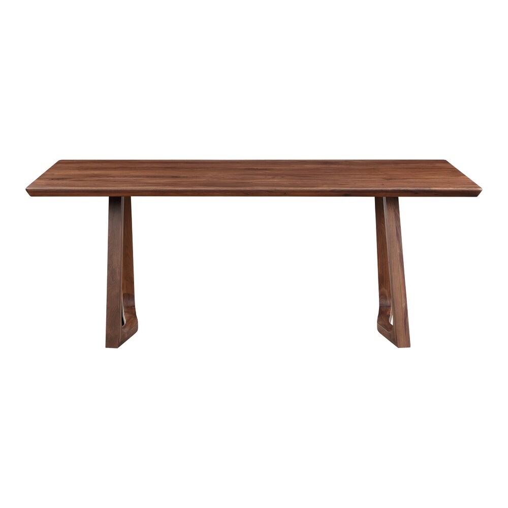 Aurelle Home Seleana Solid Walnut Rectangular Dining Table