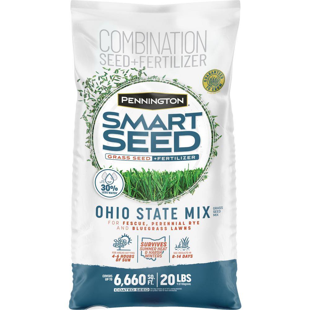 Pennington Smart Seed 20 lbs. Ohio State Grass Seed and Fertilizer 100543711