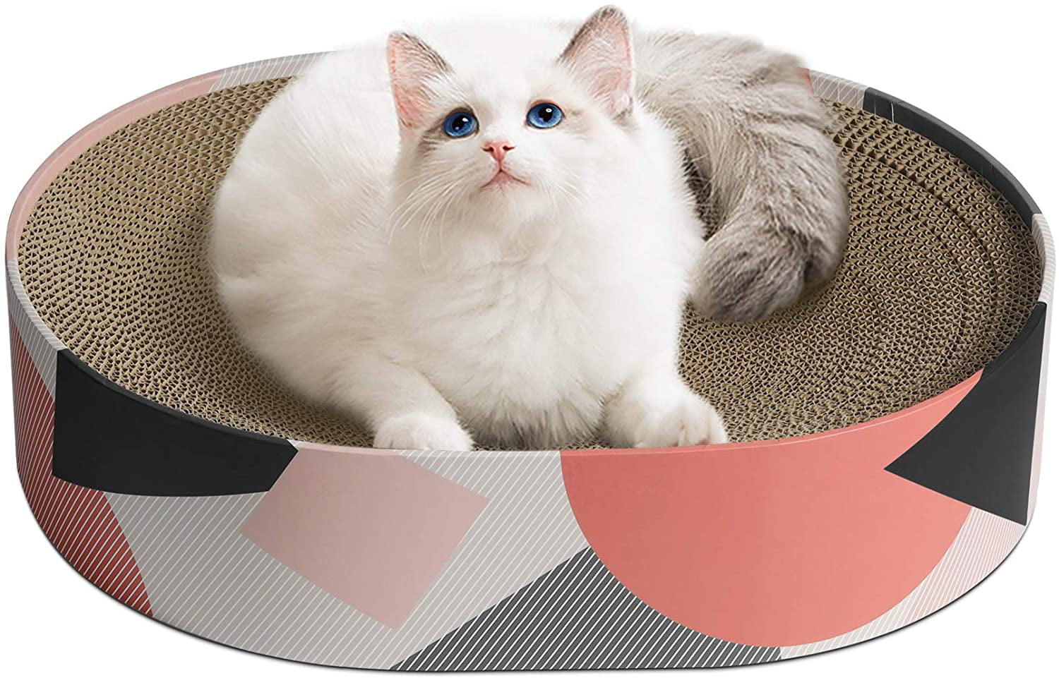 ComSaf Cat Scratcher Cardboard, Cat Bed, Lounge Bed for Cats, Corrugated Scratch Padfor Furniture Protection