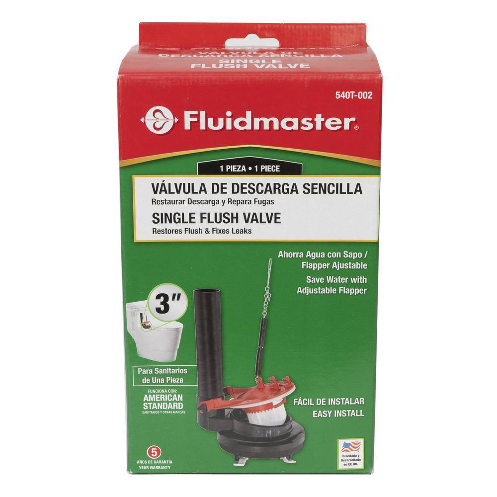 Fluidmaster 3 in. Flush Valve Replacement for 1-Piece Glacier Bay Toilets 540T-002-T5