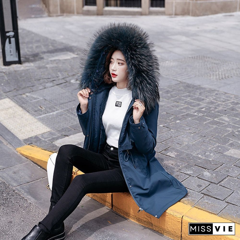 New Fashion Women's Winter Down Coat Clothes Cotton-Padded Thickening Down Casual Winter Coat Long Jacket Down Parka XS-6XL