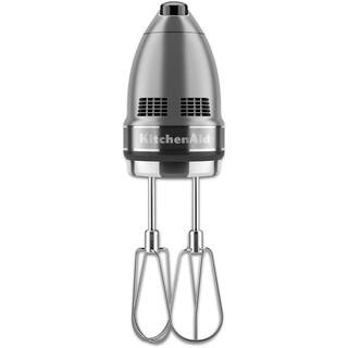 KitchenAid 7-Speed Contour Silver Hand Mixer with Beater and Whisk Attachments KHM7210CU