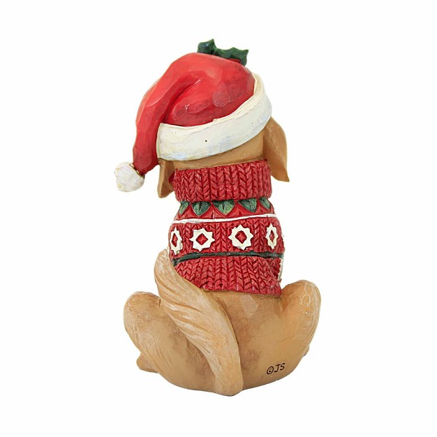 Jim Shore Christmas Dog Mini One Figurine 3 25 Inches Heartwood Creek Holidays 6012962 Resin Multicolored