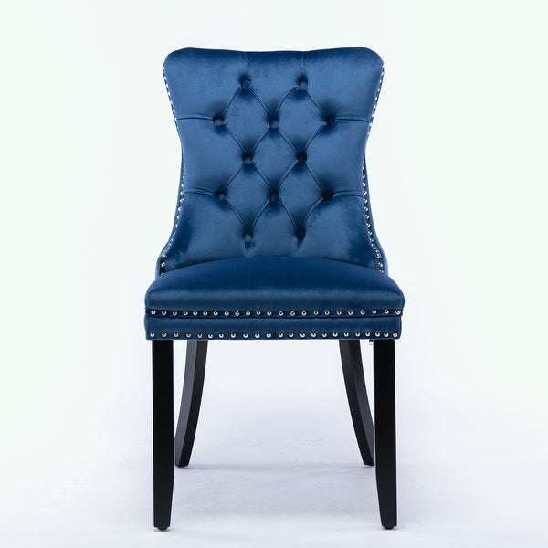 2Pcs High-end Tufted Velvet Dining Chair