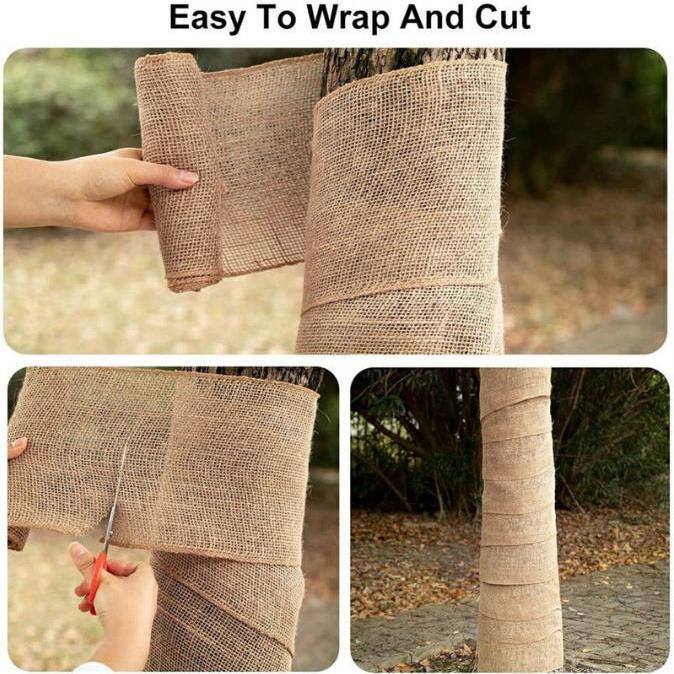 Agfabric 60 in. x 150 ft. Gardening Burlap Roll - Natural Burlap Fabric for Weed Barrier Tree Wrap Burlap Rustic Party Decor NJTR6050N1R