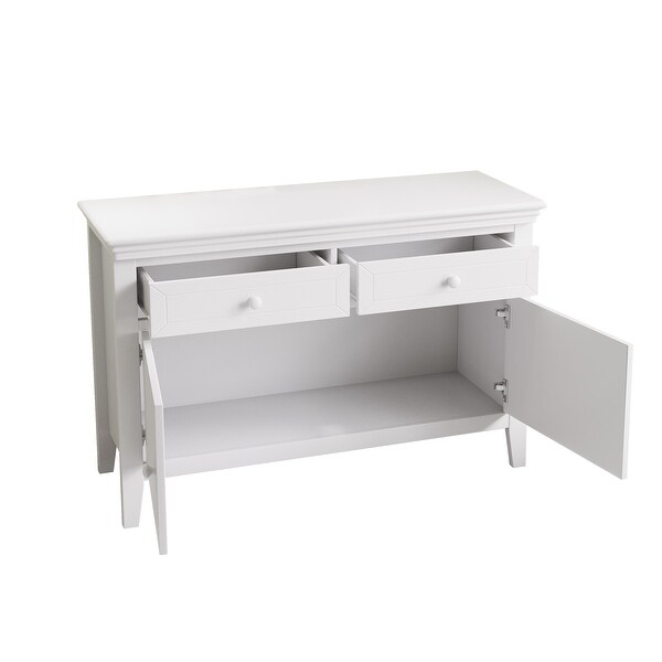 Traditional Concise Style White Solid Wood Dresser with Ample Storage Space