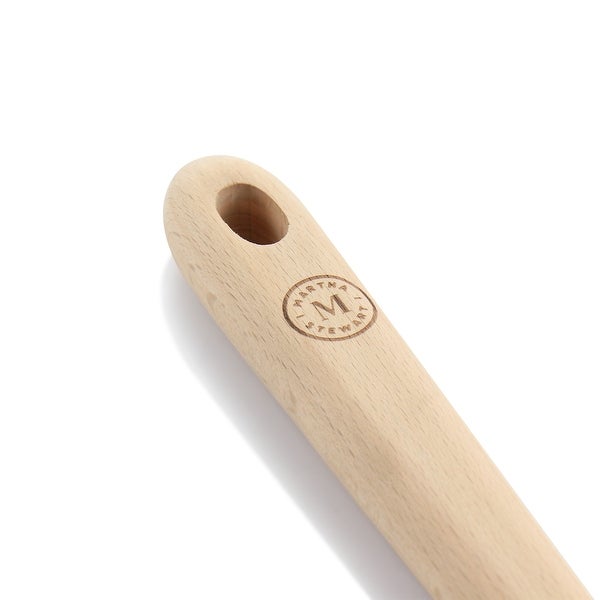 14 Inch Beech Wood Slotted Spoon - One Piece