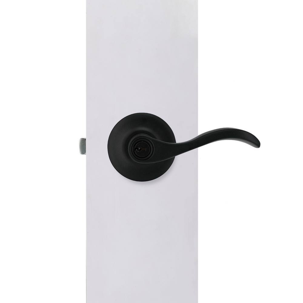 Defiant Naples Matte Black Keyed Entry Door Lever 32LYEX900B