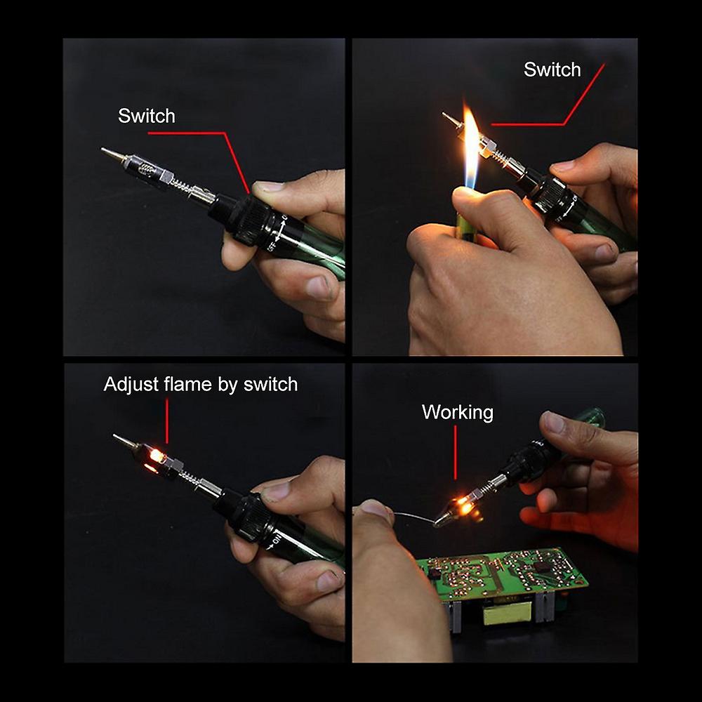 Gas Soldering Iron Electric Soldering Iron Gun Welding Tools Flame Torch Cordless Solder Iron Without Gas Green Green