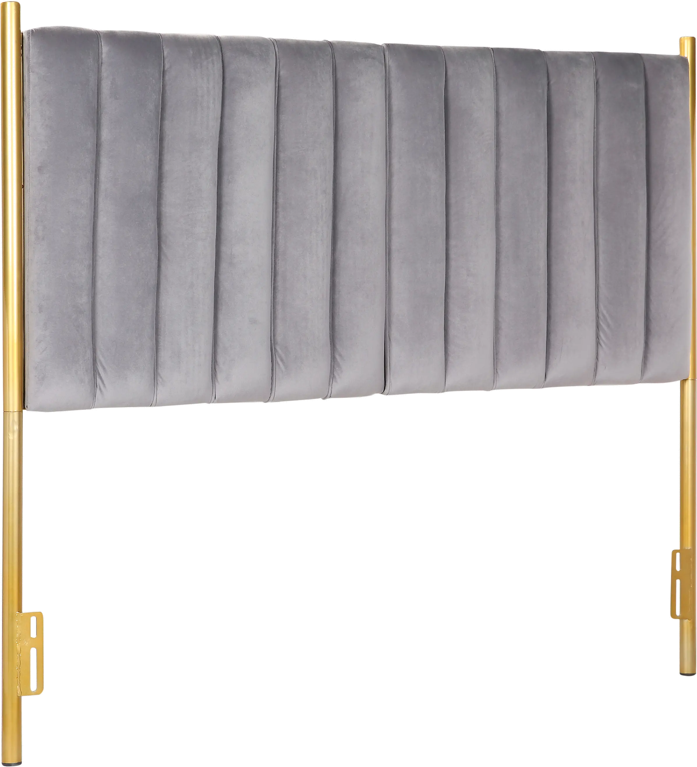 Chloe Queen Headboard in Gray Velvet