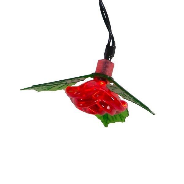 Kurt Adler UL 10Light LED Red Rose Light Set