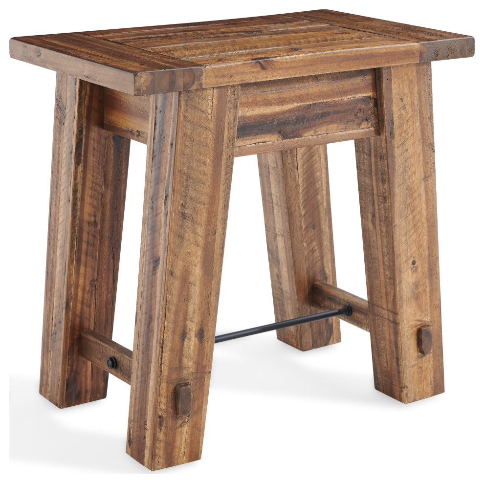 Durango 27 quotW Industrial Wood End Table   Rustic   Side Tables And End Tables   by Bolton Furniture  Inc.  Houzz