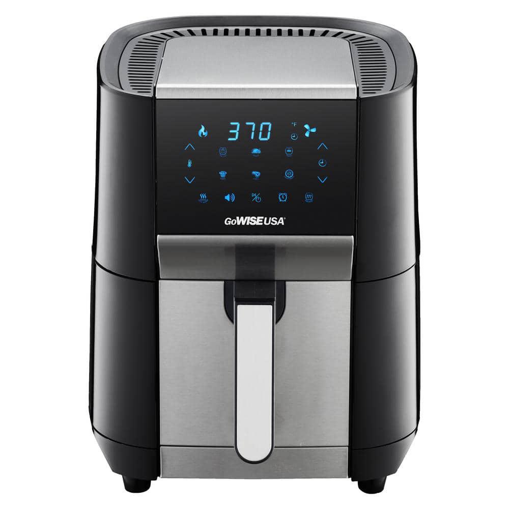 GoWISE USA 7 qt BlackStainless Steel Air Fryer and Dehydrator Max XL