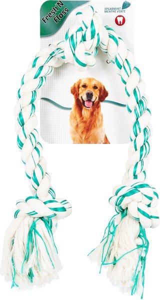 Booda Fresh N Floss Spearmint 3-Knot Rope Dog Toy