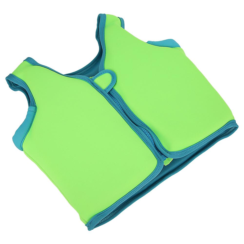 Neoprene Unisex Children Life Jacket Buoyancy Swim Trainer Floating Safety Vest For Drifting Swimminggreen M