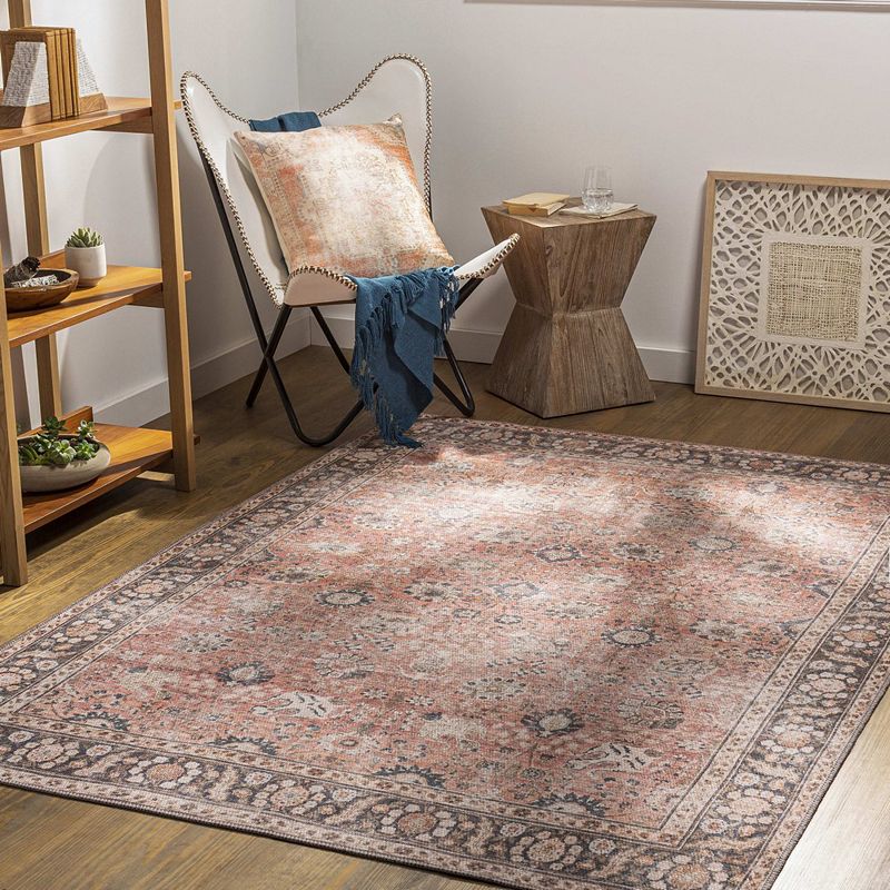 Long Beach Traditional Washable Area Rug