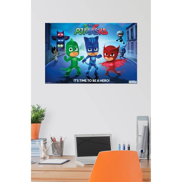 X 34 quot Pj Masks Its Time To Be A Hero Premium Poster Trends International