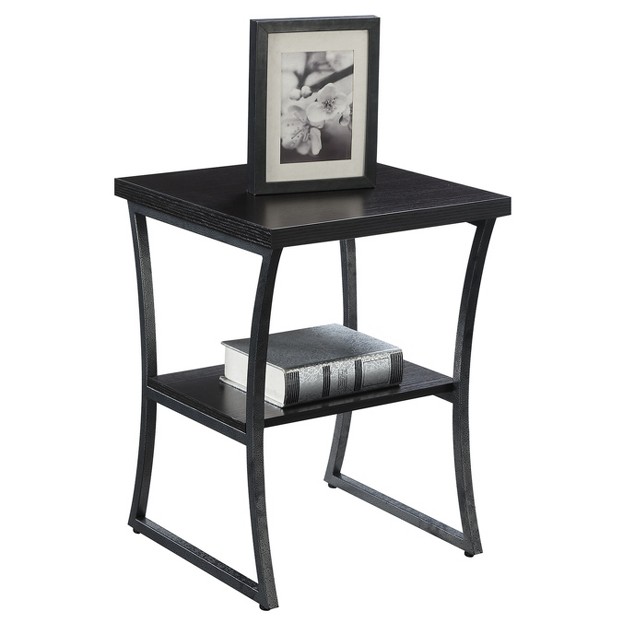 X Calibur End Table Espresso slate Gray Breighton Home