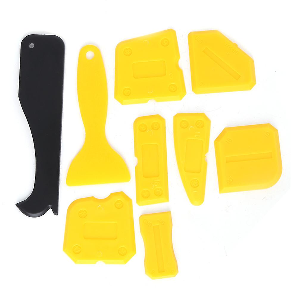 9pcs Silicone Glass Sealant Remover Scraper Hand Operated For Door Caulk Tool Kit