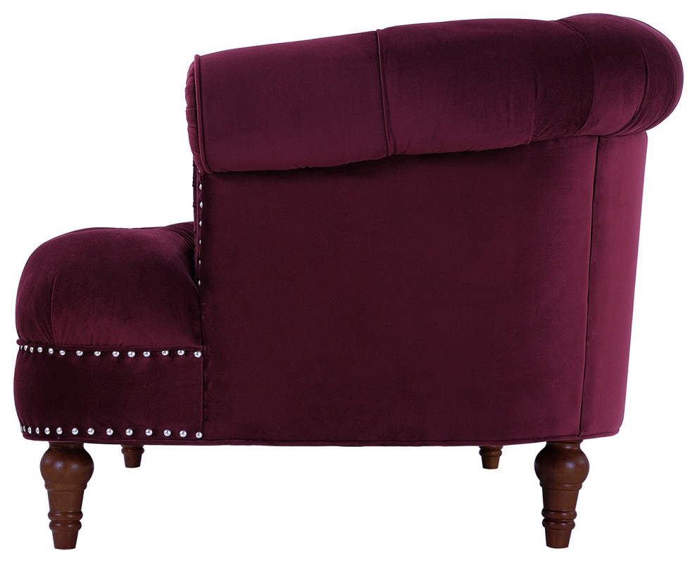 La Rosa Victorian Chesterfield Loveseat   Eclectic   Loveseats   by Jennifer Taylor Home  Houzz