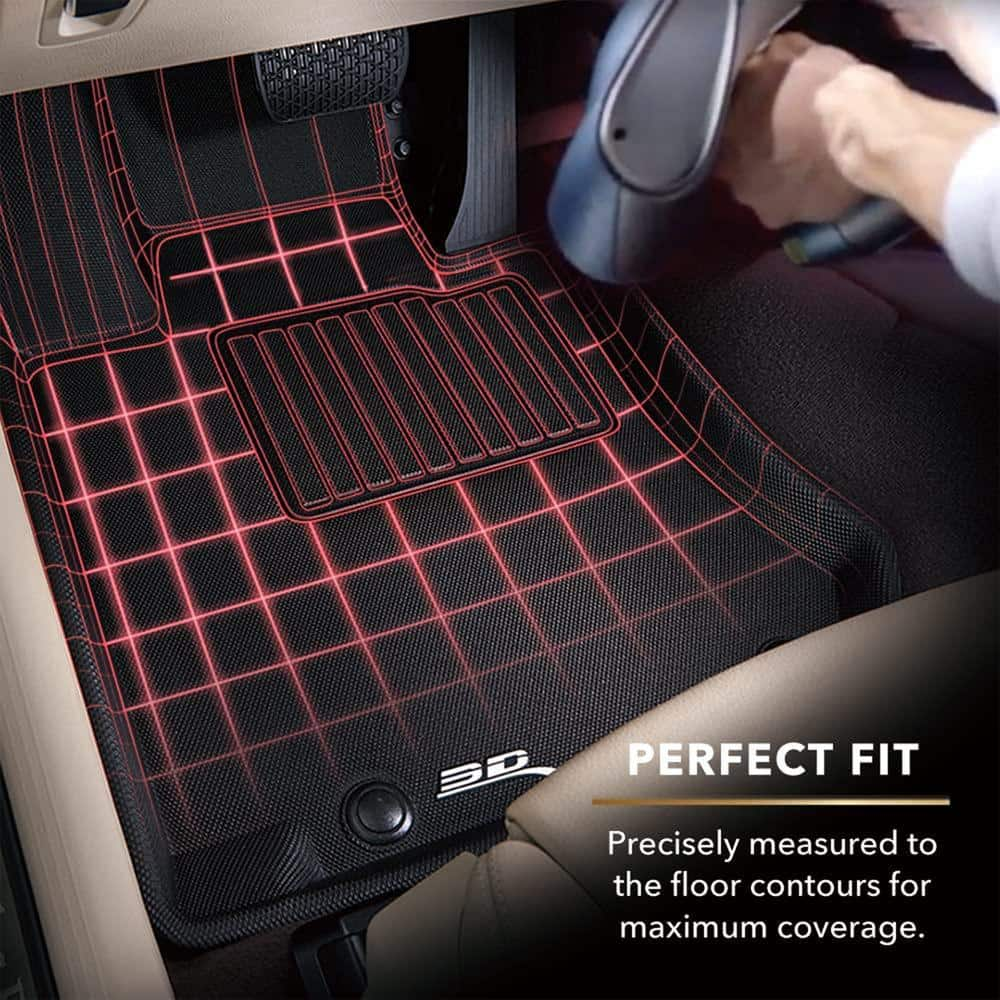 3D MAXpider Kagu Series 1st/2nd Row Floor Mat Set, 20-22 Tesla Model 3, Black L1TL02601509