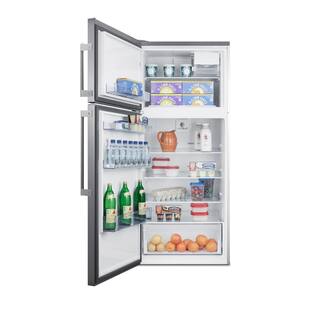 Summit Appliance 27.63 in. 12.6 cu. ft. Top Freezer Refrigerator in Stainless Steel Counter Depth FF1512SSIMLHDE