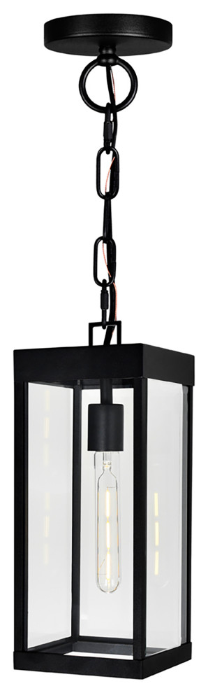 Windsor 1 Light Black Outdoor Ceiling Light   Transitional   Outdoor Flush mount Ceiling Lighting   by CWI Lighting  Houzz