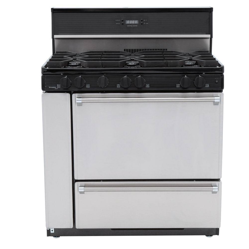 Premier ProSeries 36 in. 3.91 cu. ft. Gas Range in Stainless Steel P36S148BP