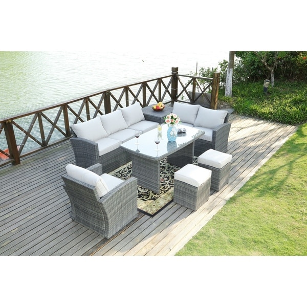 7piece Patio Furniture Set with Side Storage Box by Direct Wicker