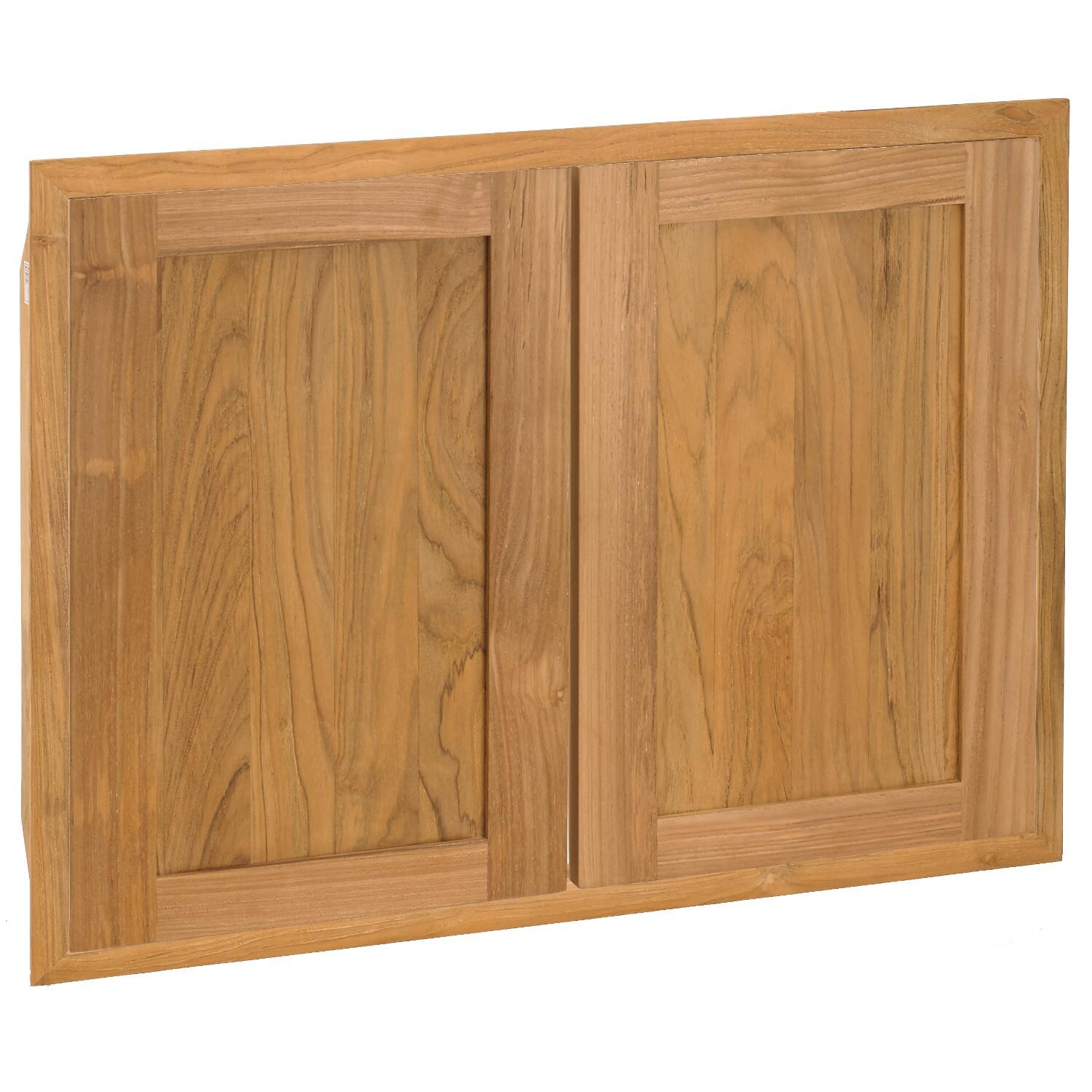 Pacific Teak Shaker 30-Inch Teak Wood Double Access Door