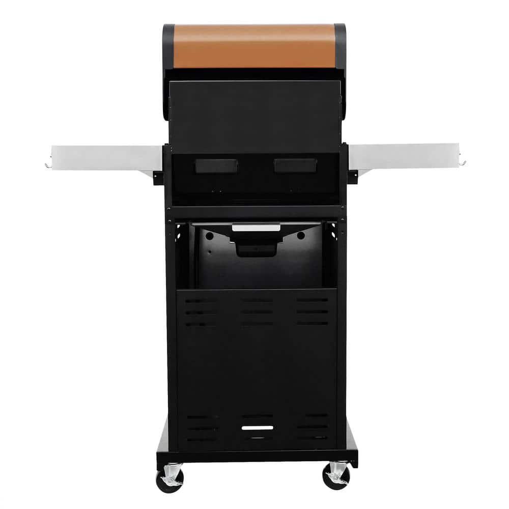 PERMASTEEL 2Burner Pedestal Propane Gas Grill in Copper With Folding Side Shelves