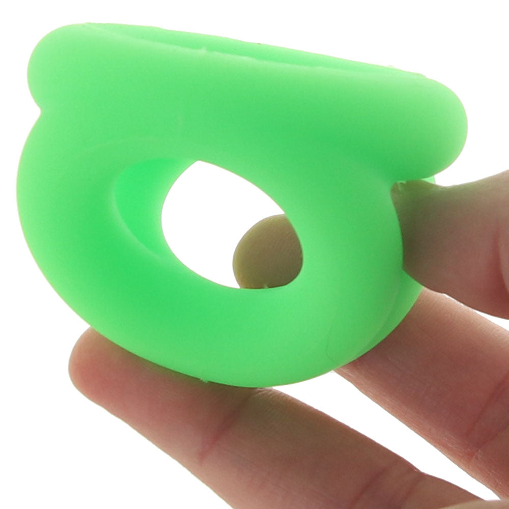 Ouch! Glow In The Dark Silicone Cock Ring & Ball Strap