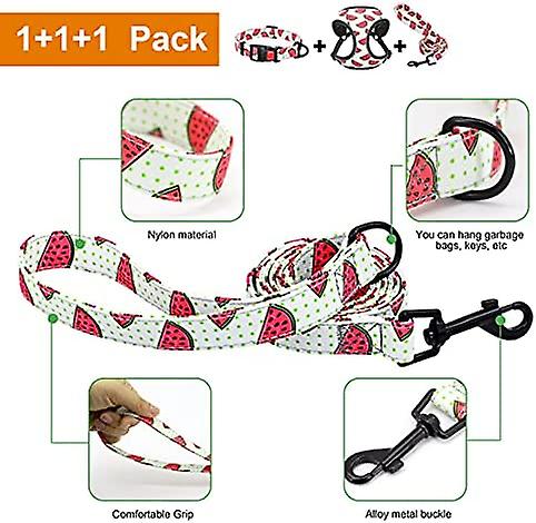 Yoitea Multi-colored Reflective Dog Vest Harness And Leash Collar Set For Puppy Small Animals