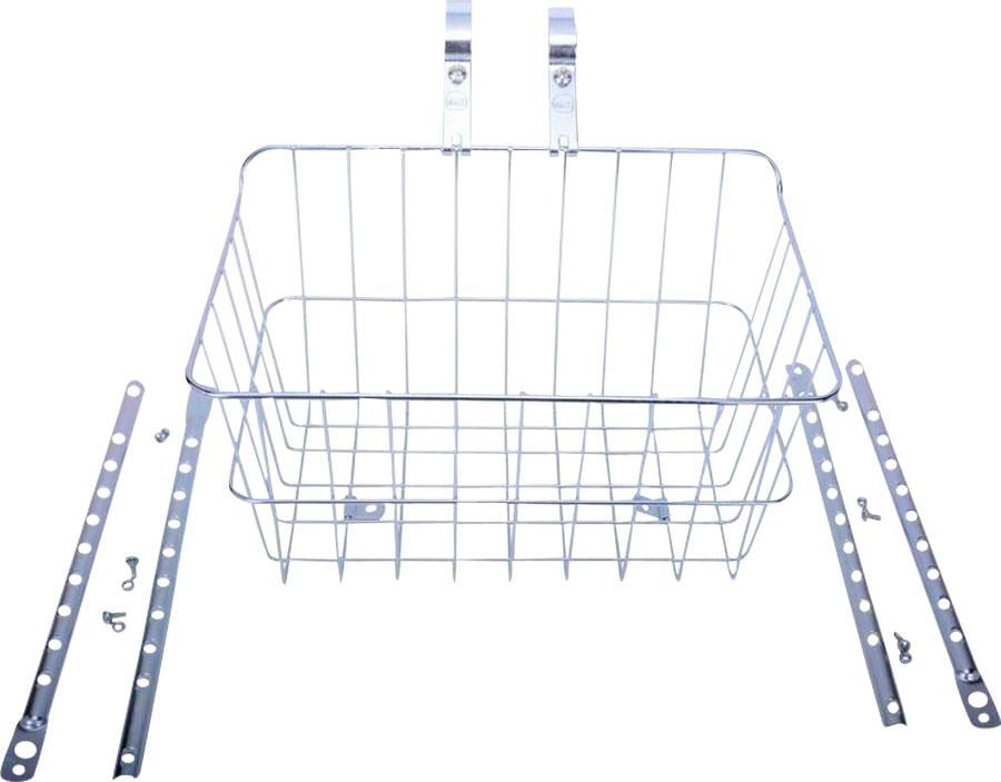 Wald 1512 Front Basket with Adjustable Legs， Silver